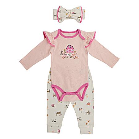 Infant Girls' Garden Print Farm Set - 2 Pc