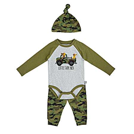 Infant Boys' Camo Little Side Kick Pant Set - 3 Pc