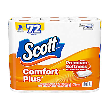 Comfort Plus Unscented Mega Roll Bath Tissue - 18 Pk
