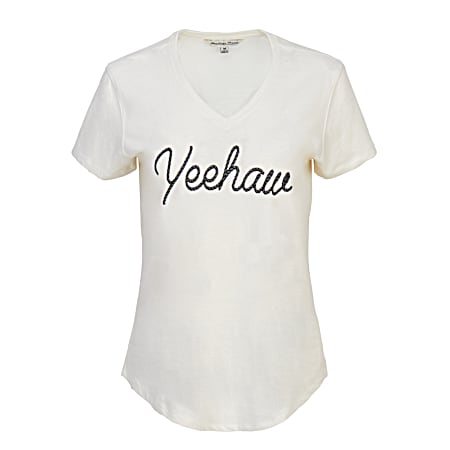 Women's Egret Yeehaw Short Sleeve Shirt