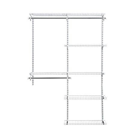4-8 ft Wide Deluxe Closet Kit, White