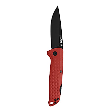 Adventurer Lock Back Folding Knife - Red Handle