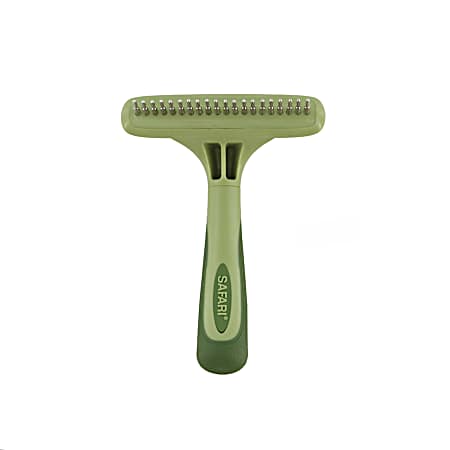 Dog Single Row Undercoat Rake with Rotating Pins - Small