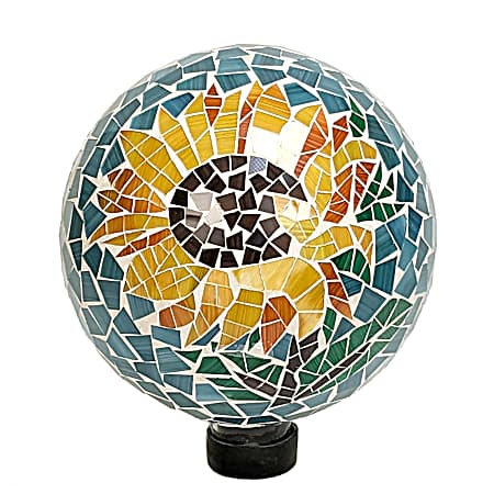 10 in Sunflower Mosaic Gazing Globe