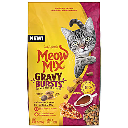 3 lb Gravy Bursts Dry Cat Food