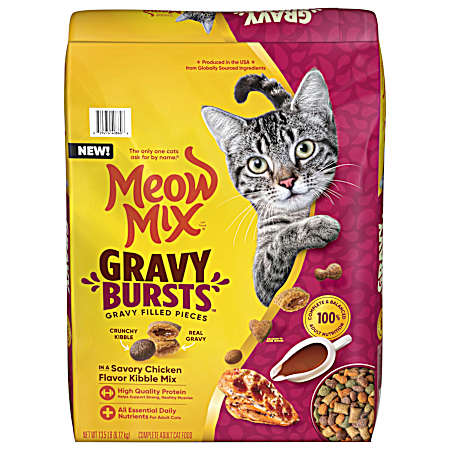 13.5 lb Gravy Bursts Dry Cat Food