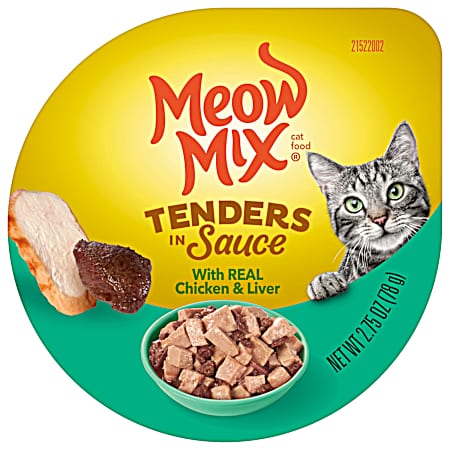  2.75 oz Chicken & Liver Tenders in Sauce Wet Cat Food