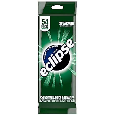 Spearmint Sugar Free Chewing Gum - 3 Pk