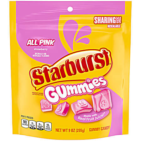 9 oz All Pink Gummies Sour Gummy Candy