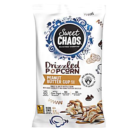 5.5 oz Peanut Butter Cup Drizzled Popcorn