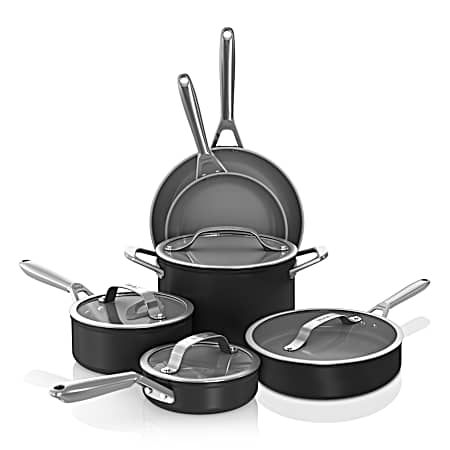 NeverStick™ Ceramic Pro™ 10-Piece Cookware Set Black