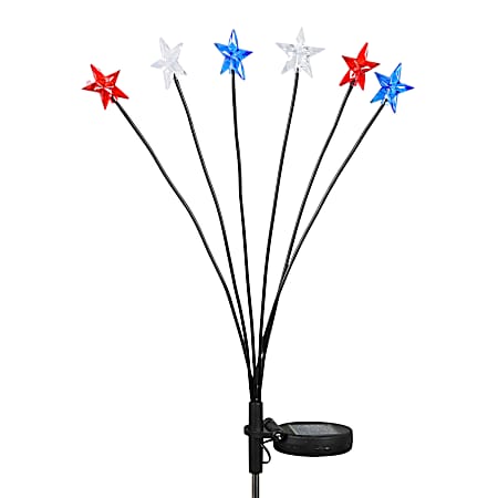 Patriotic Stars Spray Solar Stake