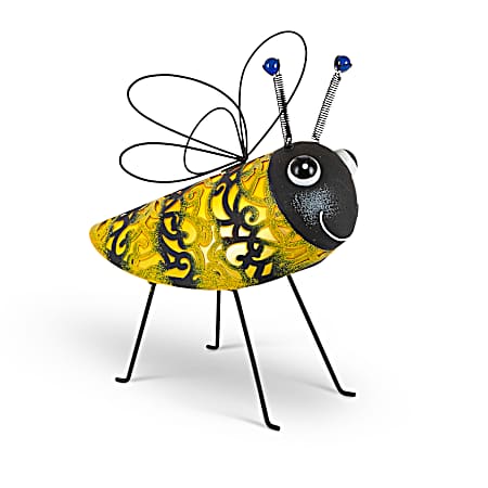 Metal Solar Bee Statue
