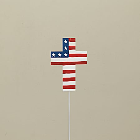 20 in Metal Americana Cross Stake