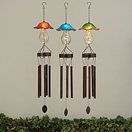 Mushroom Solar Wind Chime - Assorted