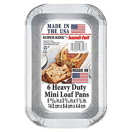 6 Pk. Heavy Duty Mini Loaf Pans