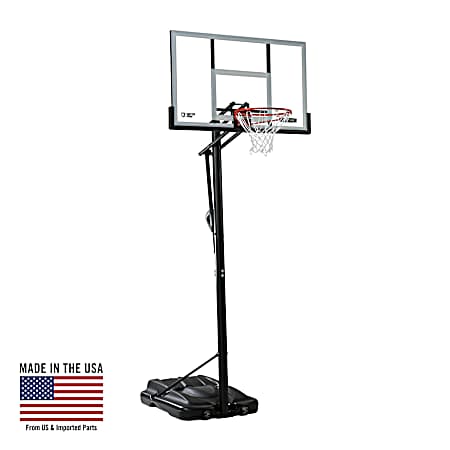 54-Inch Portable Basketball Hoop w/ Action Grip Adjust