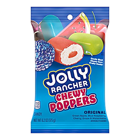 6.2 oz Chewy Poppers Original Fruit Flavored Candy