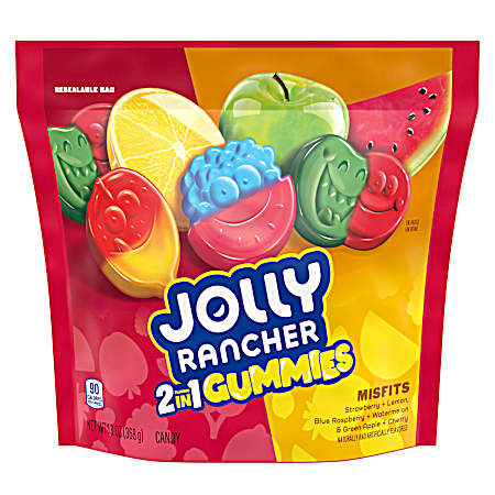 13 oz Gummies Misfits 2-in-1 Fruit Flavored Candy