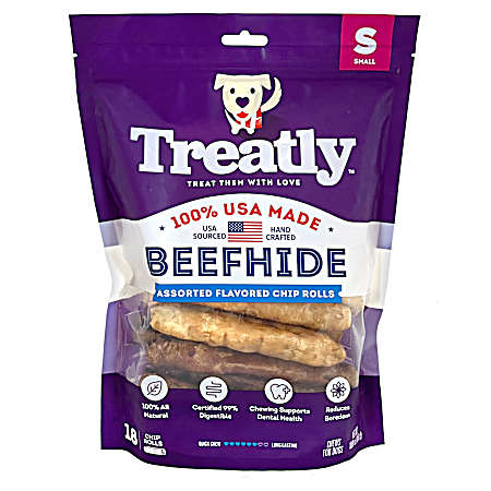 Beefhide Small Assorted Flavor Chip Rolls - 18 Pk