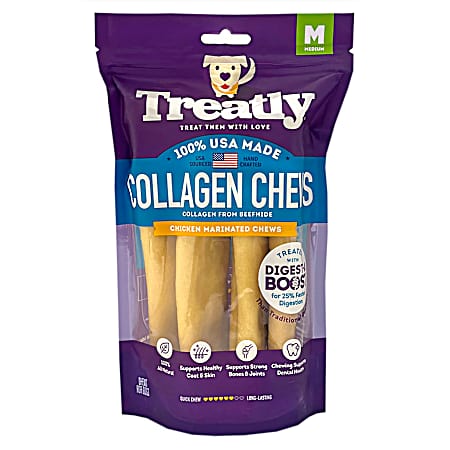 Medium Chicken Marinated Collagen Chews - 4 Pk