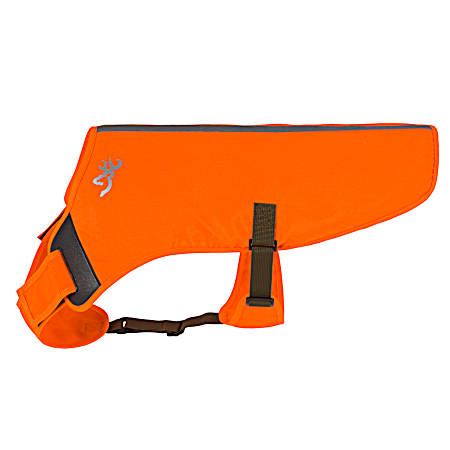Medium Hi Vis Orange Adjustable Hunting Safety Vest for Dogs