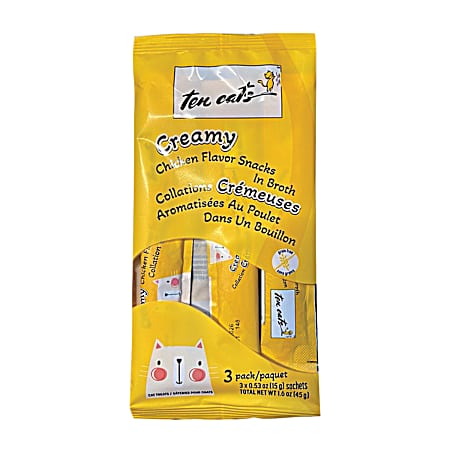 3 pk. 15g Creamy Chicken Cat Treats