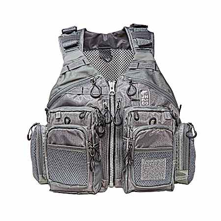 Adjustable Mesh Fishing Vest - Gray