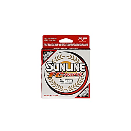 Super FC Sniper Fluorocarbon Clear Fishing Line 4 lb 200 yd