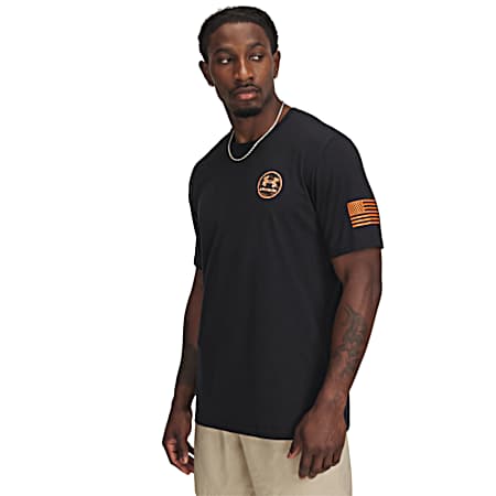 Men's Black/Burnish Orange Freedom By 1775 Short Sleeve Shirt