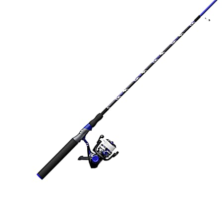 6 ft 2 pc ML Z Splash Blue Spinning Combo