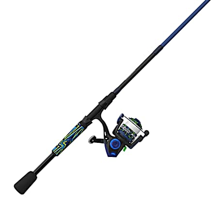 6 ft 6 in 2 pc M Roam Blue Green Spinning Combo