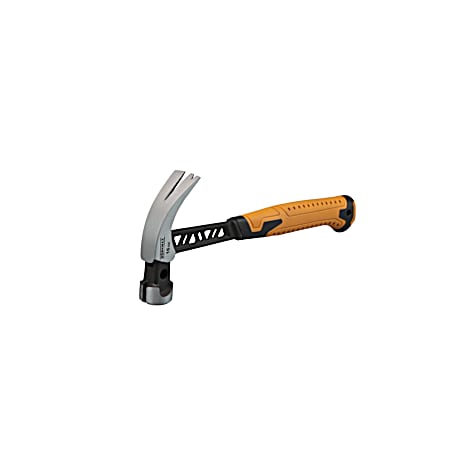 16 Oz. Solid Steel Curved Claw Hammer with Nail Start