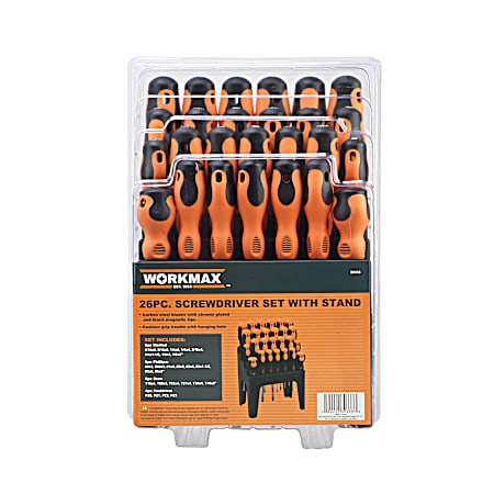 26 Pc. Screwdriver Set with Stand