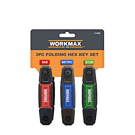 3 Pc. Folding Hex Key Set