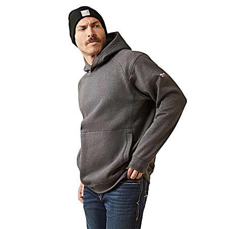 Men's Charcoal Heather Flame Resistant Rev Pullover Hoodie