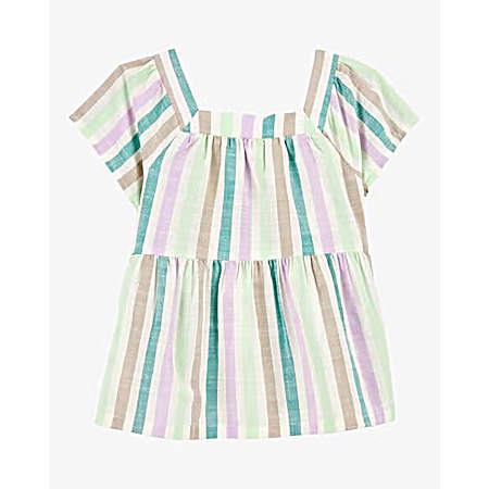 Toddlers' Multi Stripe Short Sleeve Shirt