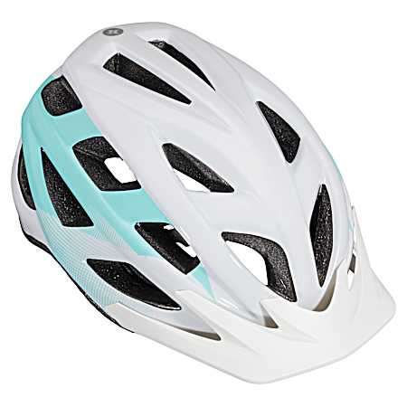 Adult Breeze White/Teal Bike Helmet