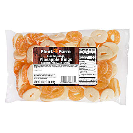 16 oz Mango Pineapple Gummi Rings