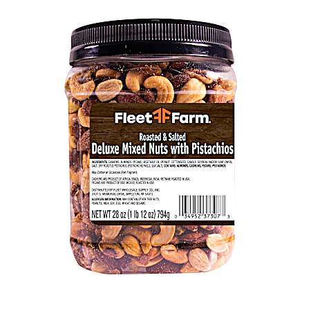 28 oz Roasted & Salted Deluxe Mixed Nuts with Pistachios