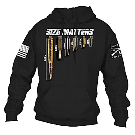 Men's Black Size Matters Pullover Hoodie