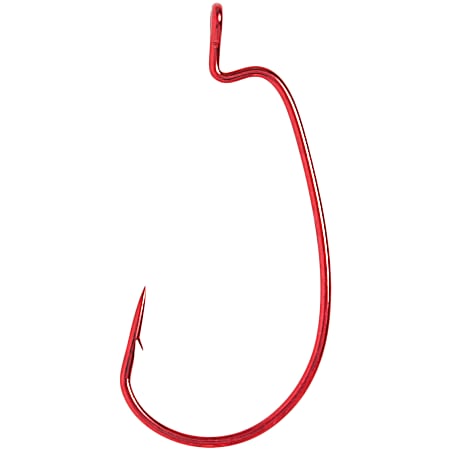 Lazer Sharp Worm Extra Wide Gap Hooks - Red