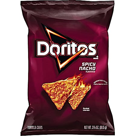 Spicy Nacho Flavored Tortilla Chips