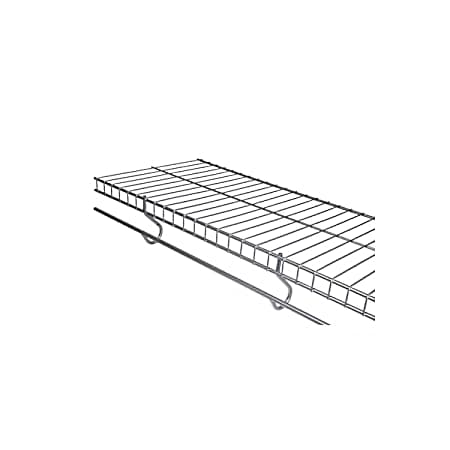 FreeSlide 12 in x 8 ft Satin Nickel Wire Wardrobe Shelf