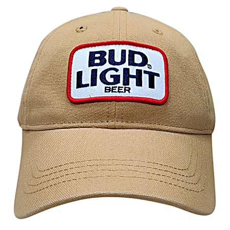 Men's Camel Vintage Bud Light Logo Hat