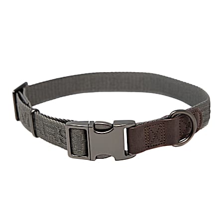 Adjustable Dog Collar (15in-23in) - Gun Metal Grey