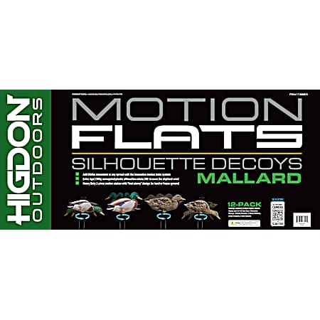 FLATS Mallard Duck Motion Silhouette Decoys - 12 Pk