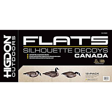 FLATS Canada Goose Standard Silhouette Decoys - 12 Pk