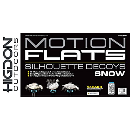FLATS Snow/Juvie Goose Motion Silhouette Decoys - 12 Pk