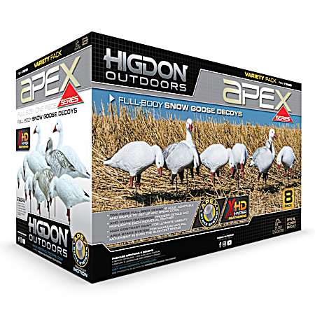 APEX Full-Size Full-Body Snow Goose Decoys - 8 Pk